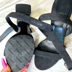 BALENCIAGA Denim Wraparound Sandal